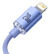 Cablu USB-C către Lightning Baseus Crystal Shine, 2,0 m, 20 W, pentru dispozitive Apple (Lightning)