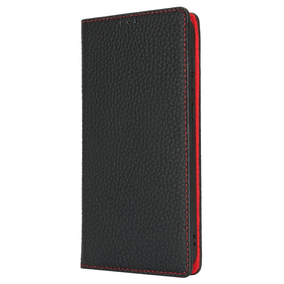 Cu clapetă pentru Samsung Galaxy S25+ Plus, Litchi Skin Grain, negru