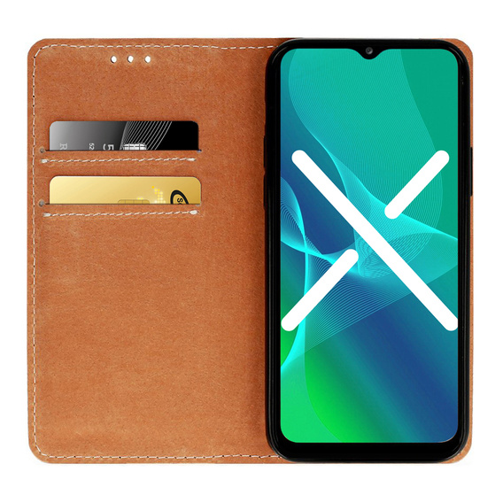 Cu clapetă pentru Samsung Galaxy A13 4G, Split Leather Wallet, albastru
