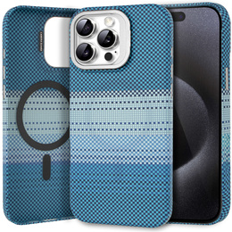 Carcasă pentru iPhone 15 Pro, cadru Kickstand, pentru MagSafe, Moon Blue