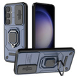 Husă pentru Samsung Galaxy S24, KickStand Camera Lens, albastru