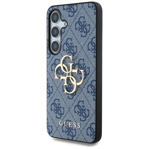 GUESS Huse pentru Samsung Galaxy S25, 4G Big Metal Logo, albastru