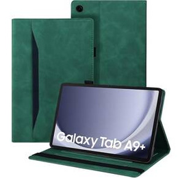 Husă pentru Samsung Galaxy Tab A9+, Classic, cu spațiu pentru stylus, verde