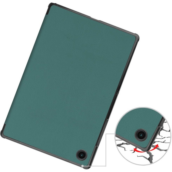 Husă pentru Samsung Galaxy Tab A8 10.5 SM-X200 SM-X205, Smartcase, verde