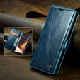 Carcasă flip CASEME pentru Samsung Galaxy Note 20 Ultra, Waxy Textured, albastru
