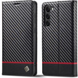 Carcasă cu clapetă pentru Samsung Galaxy S24, Carbon LC.IMEEKE, negru