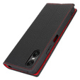 Husă din piele pentru Sony Xperia 10 VI, ERBORD Grain Leather, negru