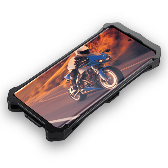 Husă blindată pentru iPhone 15 Pro, Aluminum Alloy, negru
