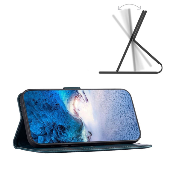 Husa cu clapetă pentru Samsung Galaxy A35 5G, BINFEN Wallet, verde