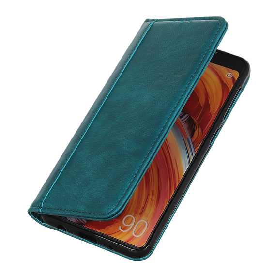 Husa cu clapetă pentru Motorola Edge 50 Pro, Split Leather, verde