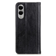 Husa cu clapetă pentru Samsung Galaxy S25 Edge, Split Leather, negru