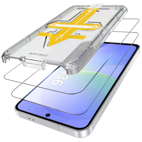 2x Sticlă temperată pentru Samsung Galaxy A36, ERBORD Easy App Full Screen Protector