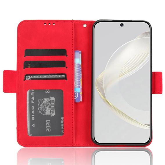 Cu clapetă pentru Huawei Nova 11 Pro, Card Slot, roșu