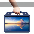 Husă pentru copii pentru Samsung Galaxy Tab S10+ Plus, Cute Patterns, cu suport, albastru închis