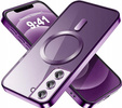 Husă pentru Samsung Galaxy S22, Electro MagSafe, violet + Sticlă pentru ecran
