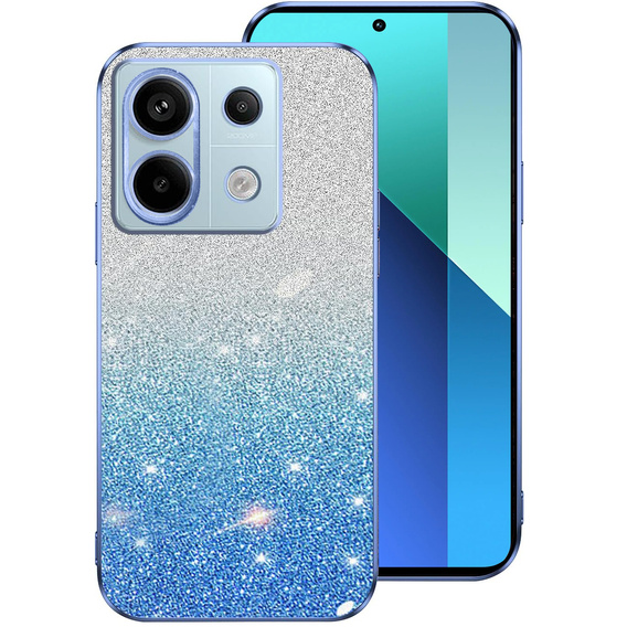 Husa pentru Xiaomi Redmi Note 13 5G, Glitter Case CamShield, albastru