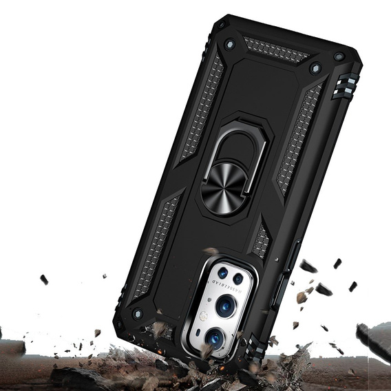 Husă blindată pentru OnePlus 9 Pro, Nox Case Ring, negru