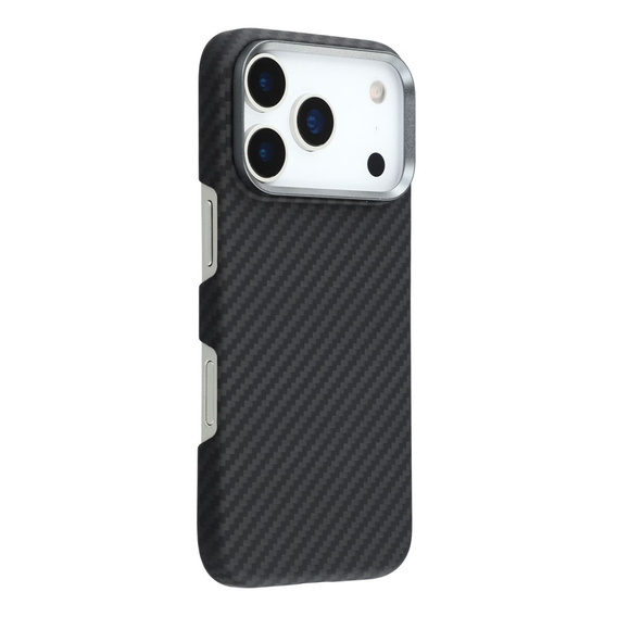 Husă pentru iPhone 17 Pro, fibră de carbon, pentru MagSafe, negru