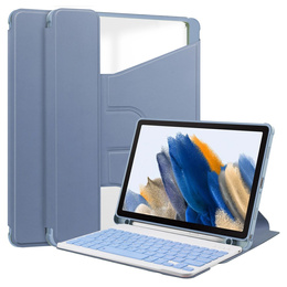 Husă pentru tastatură pentru Samsung Galaxy Tab A9+, Rotary 360° Leather, violet