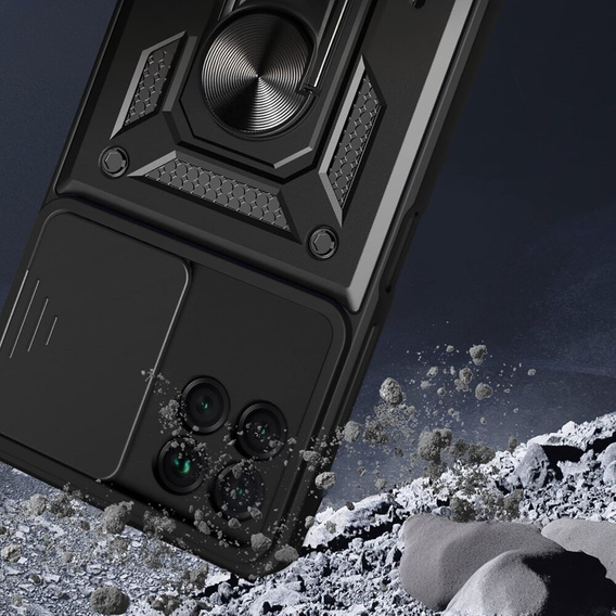Husă blindată pentru T Phone 2 5G, CamShield Slide, negru