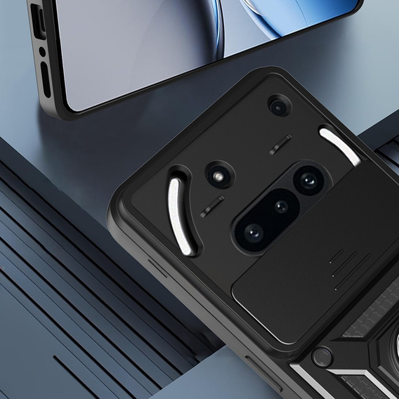 Husă blindată pentru Nothing Phone 3a, CamShield Slide, negru