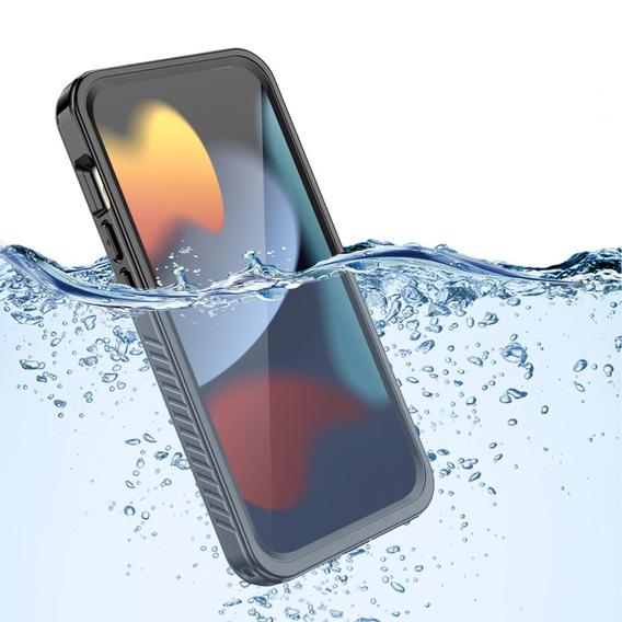 Husă impermeabilă IP68 pentru iPhone 15 Plus, Redpepper, negru