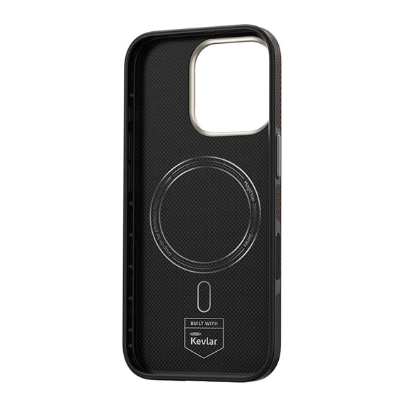 BENKS Kevlar Magnetic Armor Pro Prestige 600D Y065 carcasă pentru MagSafe cu buton activ pentru iPhone 16 Pro