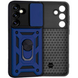 Husă blindată pentru Samsung Galaxy S24 FE, CamShield Slide, albastru