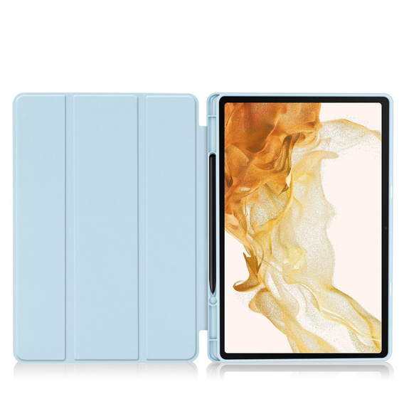 Husă pentru Samsung Galaxy Tab S10+ Plus, Smartcase cu spațiu pentru stylus, albastru