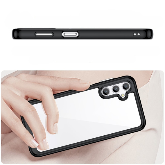 Huse pentru Samsung Galaxy A14 4G/5G, Fusion Hybrid, transparent / negru