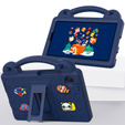 Husă pentru copii pentru Samsung Galaxy Tab A9, Cute Patterns, cu suport, albastru închis