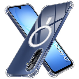Husă pentru Samsung Galaxy A17 5G, pentru MagSafe, întărită, transparentă