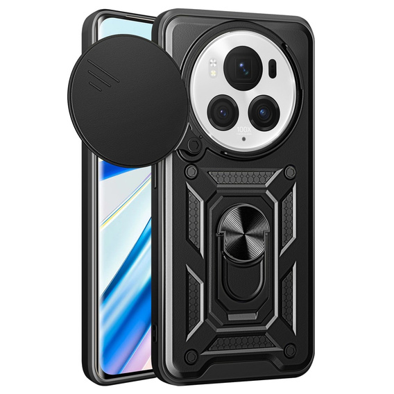 Husă blindată pentru Honor Magic 6 Pro 5G, CamShield Slide, negru