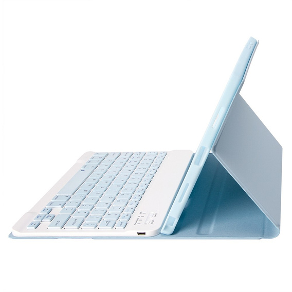 Carcasă + tastatură Samsung Galaxy Tab S9, Leather Pen Slot, caz albastru