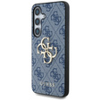 GUESS Huse pentru Samsung Galaxy S25, 4G Big Metal Logo, albastru