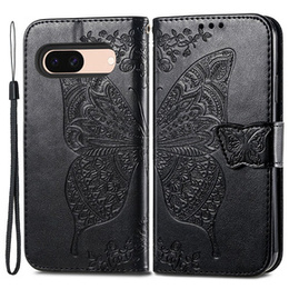 Cu clapetă pentru Google Pixel 8A, Butterfly, negru