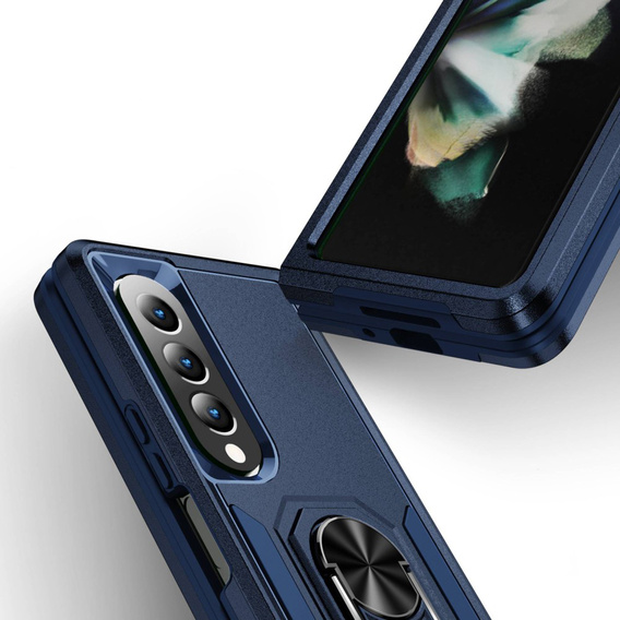 Husă blindată pentru do Samsung Galaxy Z Fold 4 5G, Nox Case Ring, albastru