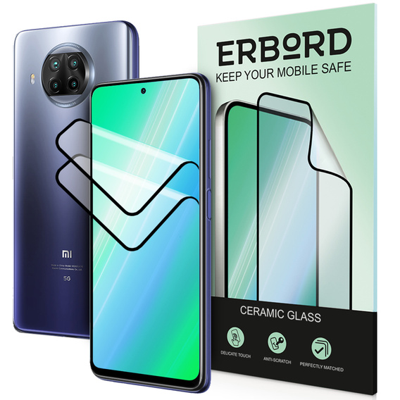 2x sticlă ceramică ERBORD Hybrid Glass pentru Xiaomi Mi 10T Lite 5G