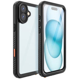 Husă impermeabilă IP68 pentru iPhone 16 Plus, negru