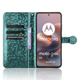 Husa cu clapetă pentru Motorola Moto G86 Power 5G, Wallet Rhombus, verde