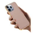Huse pentru iPhone 14 Pro Max, Cowhide Leather, roz