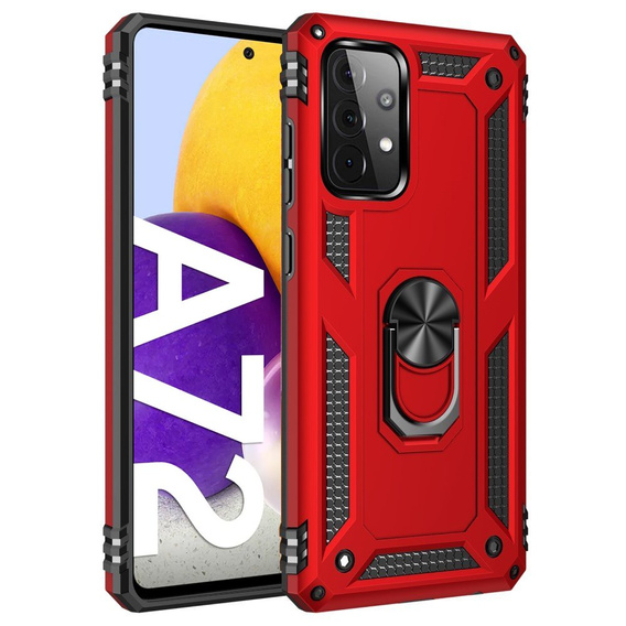 Husă blindată pentru Samsung Galaxy A72 5G, Nox Case Ring, albastru