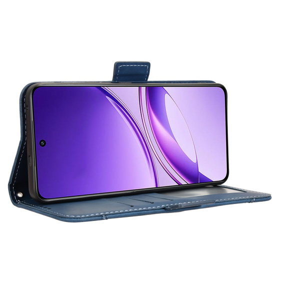 Cu clapetă pentru Vivo V50 Lite 4G / 5G, Card Slot, albastru închis