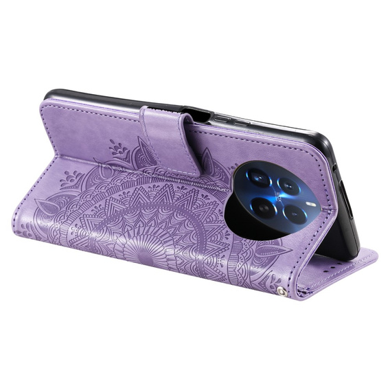Cu clapetă pentru Realme 12 Pro 5G / 12 Pro+ 5G, Mandala, violet