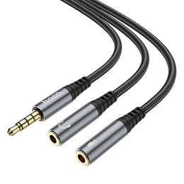 Cablu audio AUX 2-în-1 Hoco UPA21 – splitter jack de 3,5 mm