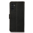 KHAZNEH RFID caz pentru Samsung Galaxy A35 5G, Litchi Texture, negru