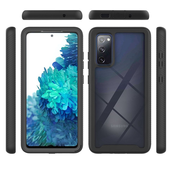 Carcasă pentru Samsung Galaxy S20 FE, Shockproof, cu folie, negru