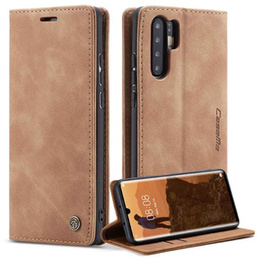 Husa CASEME pentru Huawei P30 Pro, Leather Wallet Case, maro