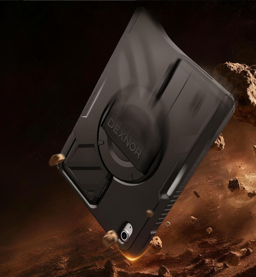 Husă Dexnor 360° cu curea și suport pentru stylus pentru iPad 11" 2025 A16 (gen. 11) / iPad 10.9" 2022 (gen. 10)