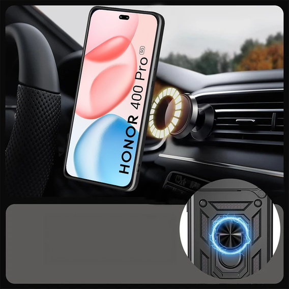 Husă blindată pentru Honor 400 Pro 5G, CamShield Slide, negru